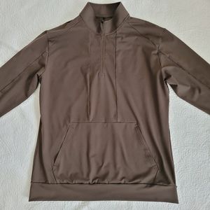 Alphalete Mens Green Long Sleeve Compression Quarter Zip Hoodie (no size)